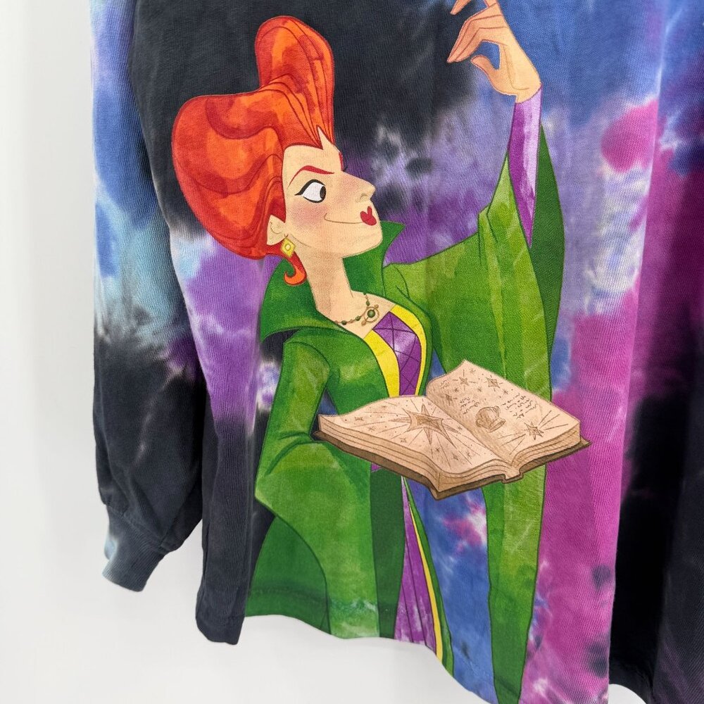 Disney Spirit Jersey Hocus Pocus tie dye L/S t shirt size small oversized - Picture 3 of 8